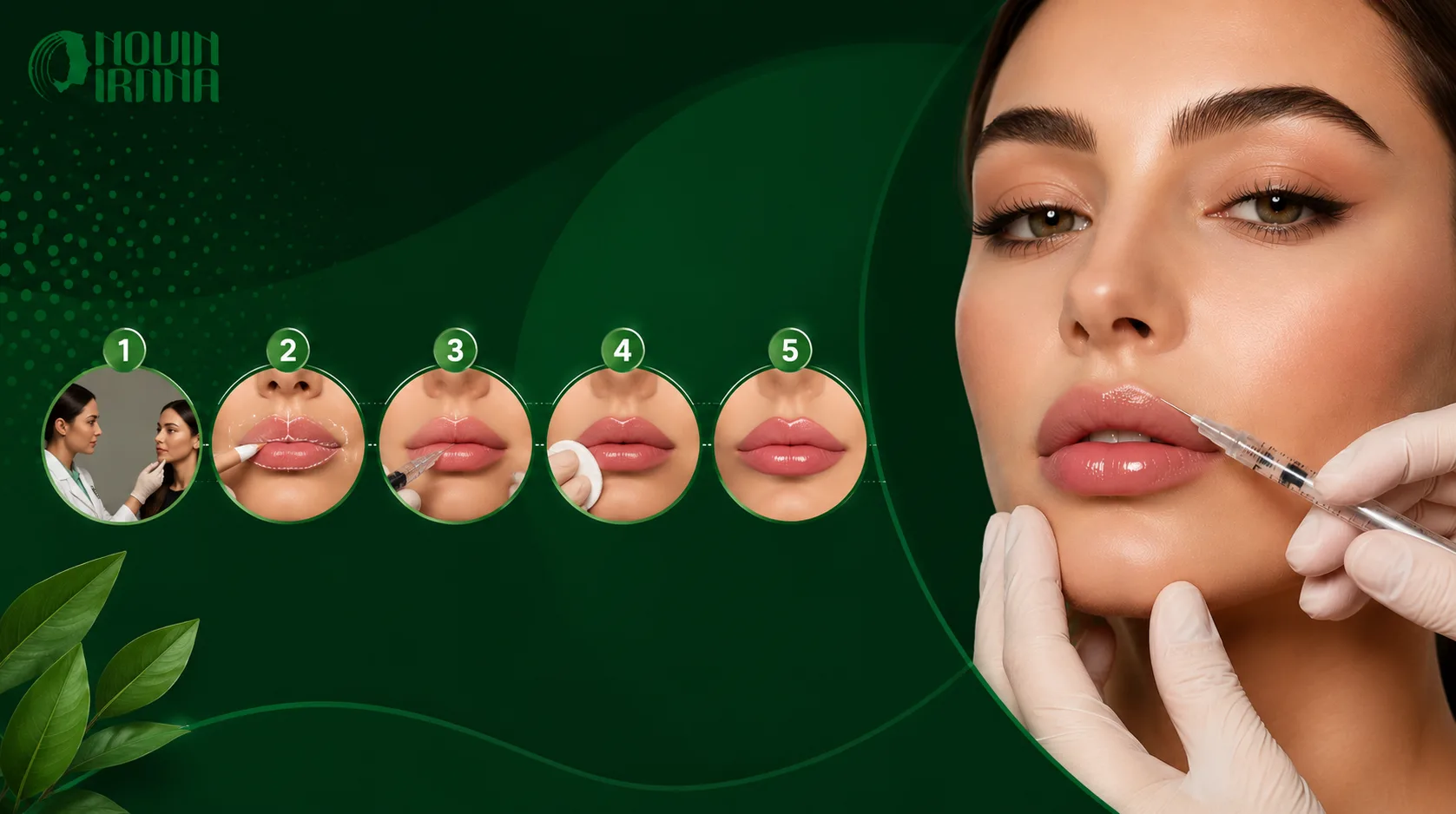 مراحل تزریق ژل لب مدل هالیوودی در مشهد